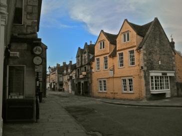 Looking back along Corsham High Street from the other end.