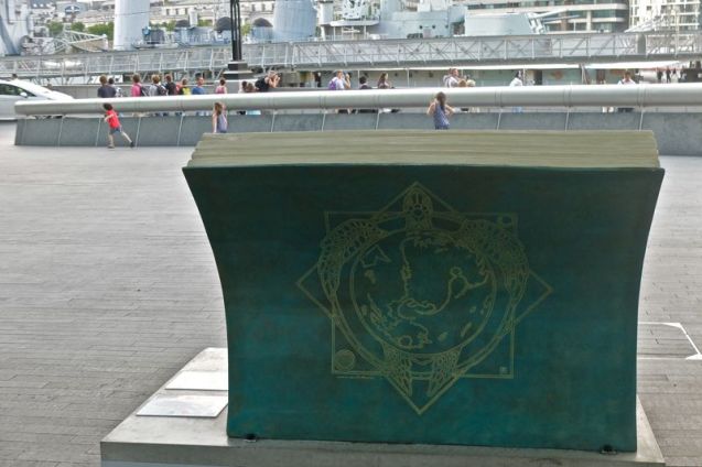 Books About Town Discworld book bench rear view