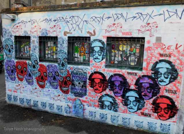 RX Skulls, Mad One, Voxx Romana wall Camden 2016